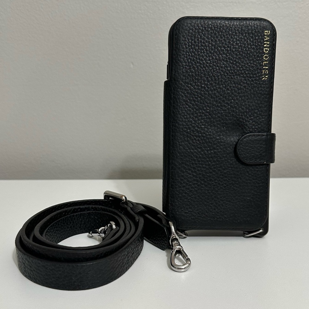 Bandolier Hailey iPhone 11 Pro Black and Silver Crossbody Phone Case